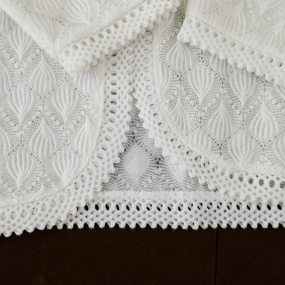 𝅺- Women’s Granny Core Vienna Lace white open cardigan sweater, size small - Picture 6 of 15